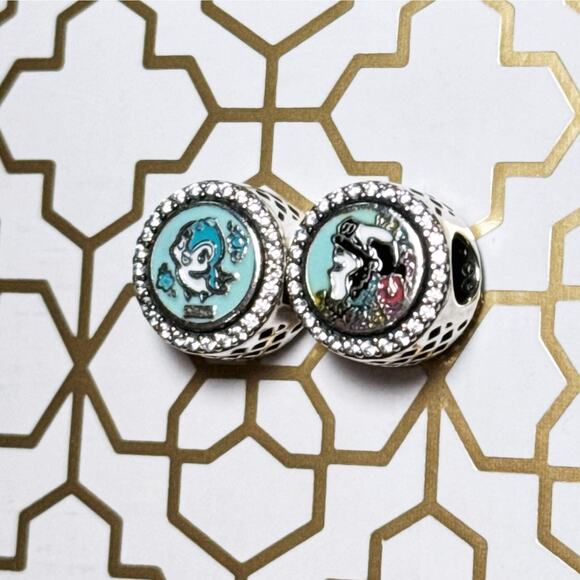 SET 2 Pandora Disney Epcot Snow White Flower & Garden Festival Charms S925 ALE - Picture 7 of 16